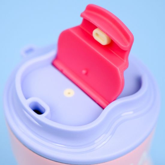 Термос Happy Funny party с сердечком, розовый, 450мл