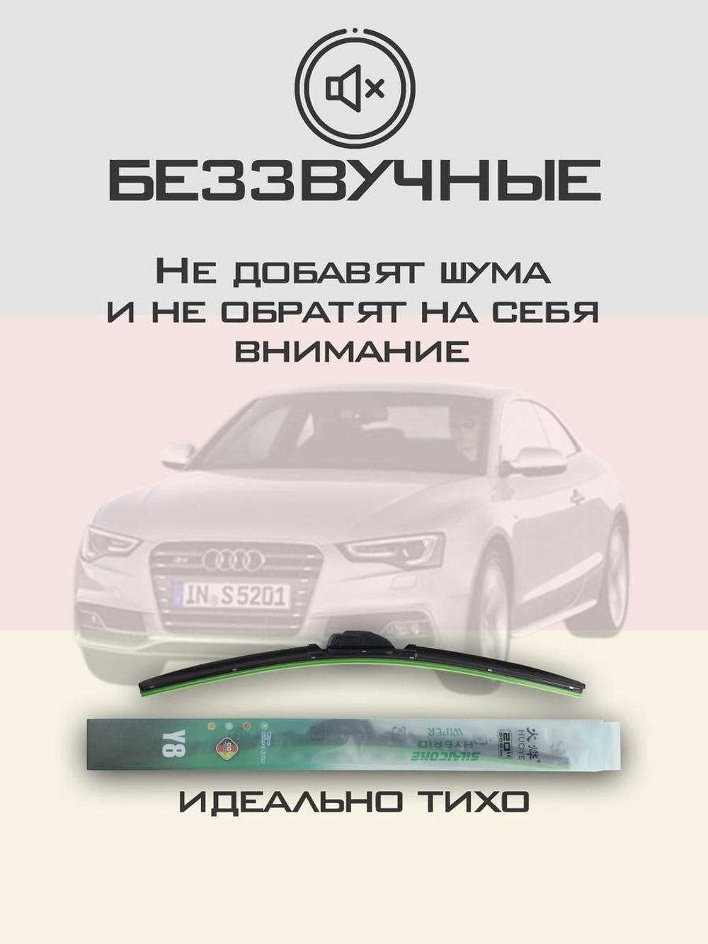 Щетки стеклоочистителя HUOYE Y8 600/500 мм на Audi S5 | Push button