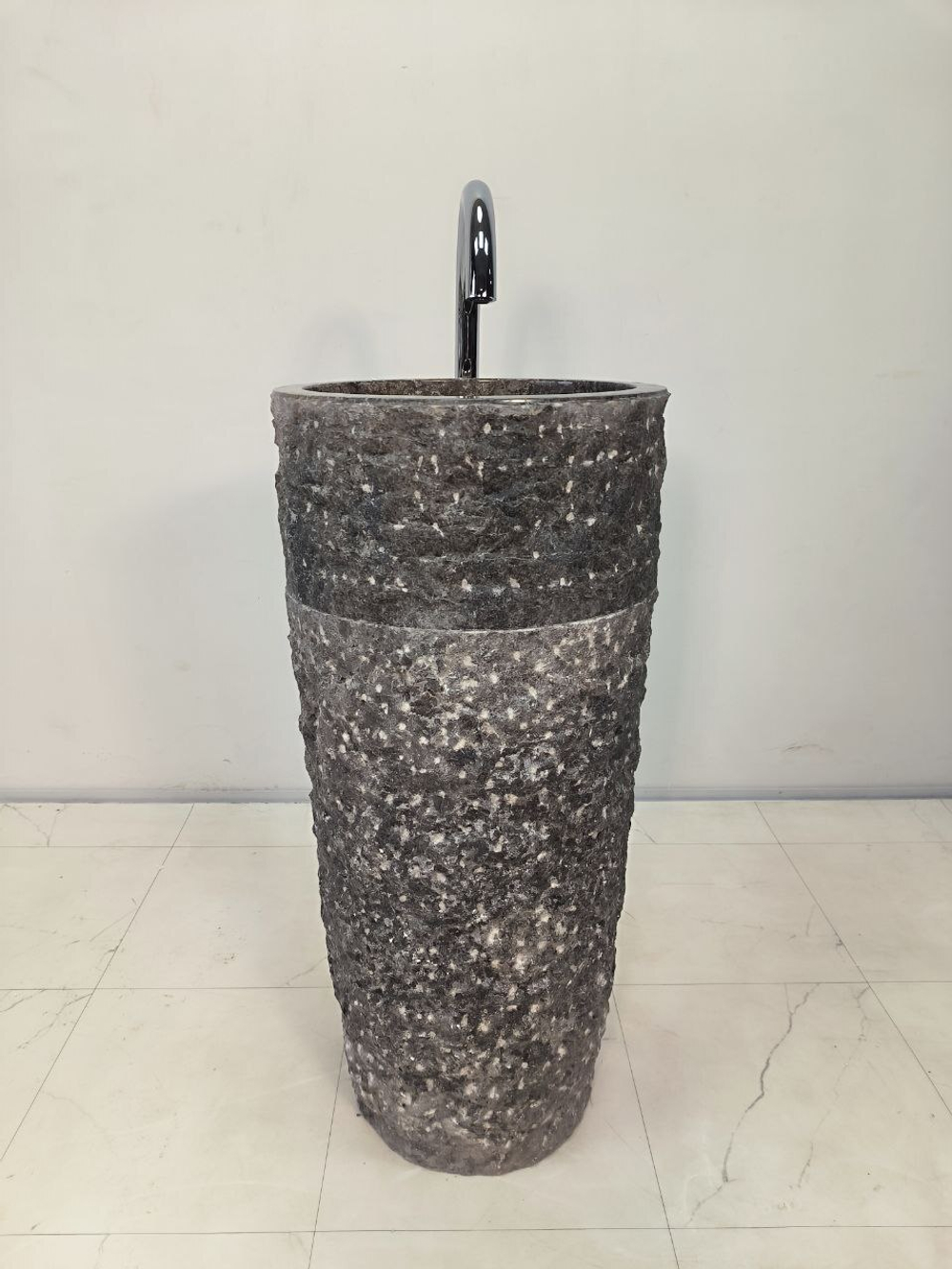 Раковина напольная из мрамора Pedestal Grey Marmo MN-65925 40х40х90 из натурального камня