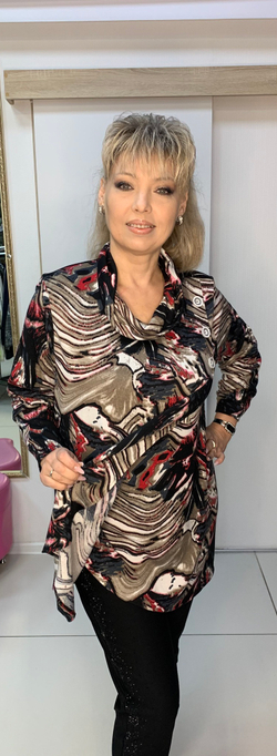 Цветной блузон с запахом