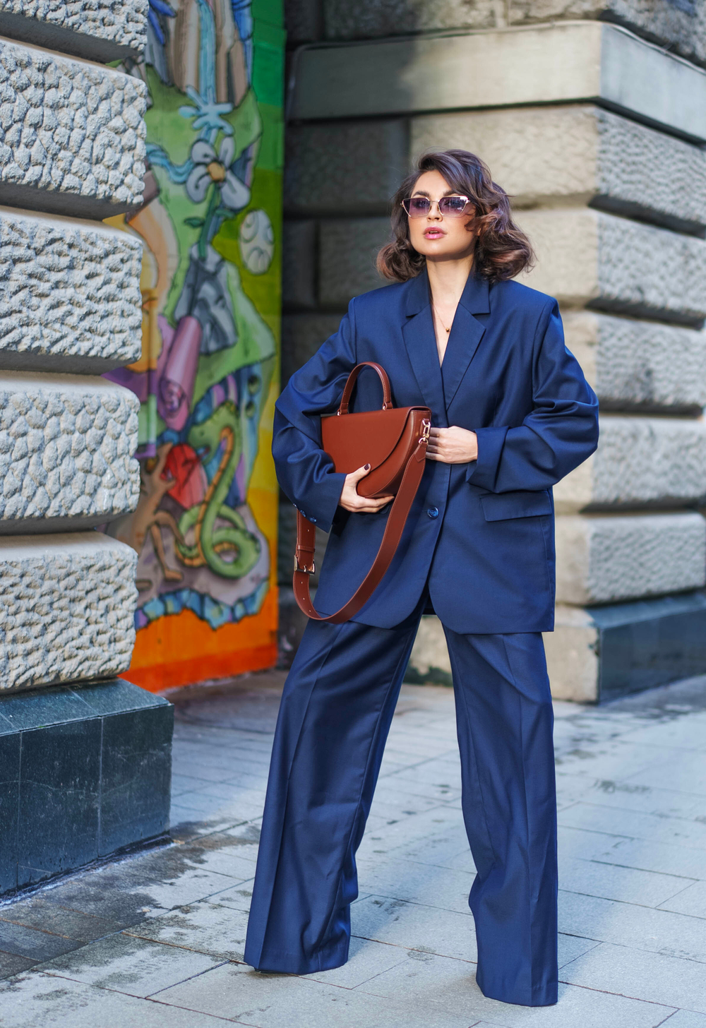 Брюки палаццо "Черника"