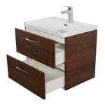 Подвесная тумба с раковиной Belbagno DUE 60 см Noce DUE-600-2C-SO-NOCE-P + BB-8076-3-60