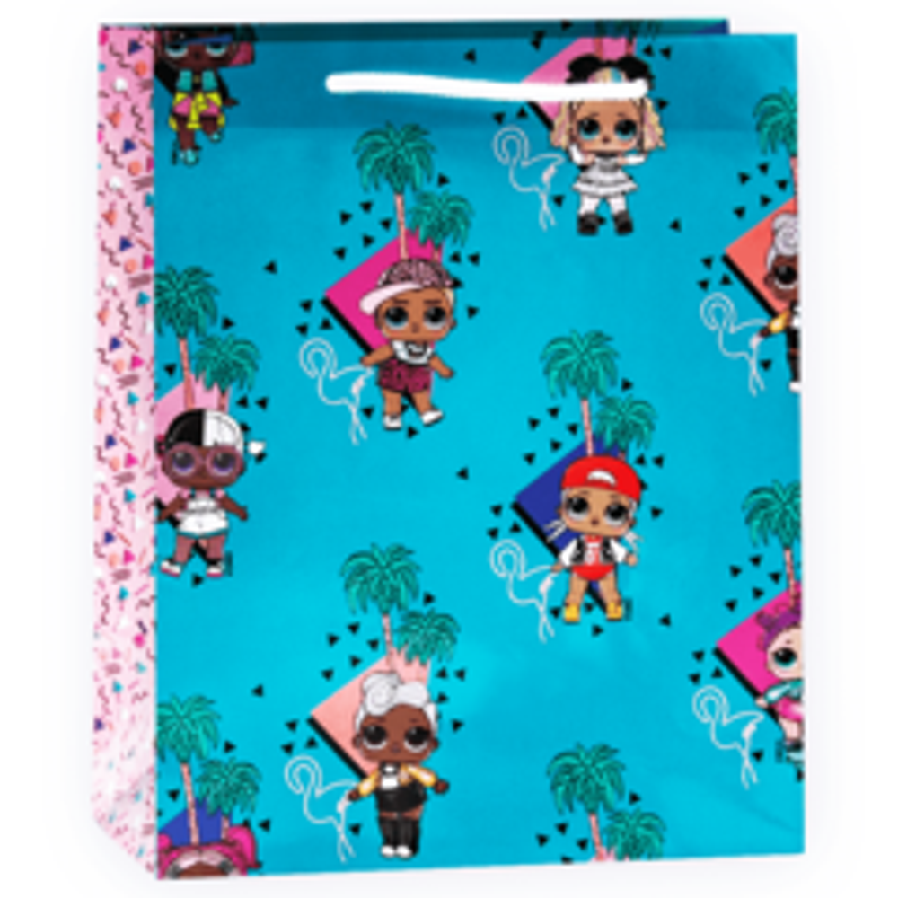 Пакет подарочный, Куклы лол, 18*23*10