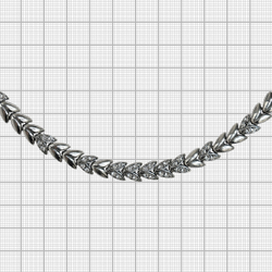 "Вьюнок" колье в серебряном покрытии из коллекции "Леди" от Jenavi с замком пряжка