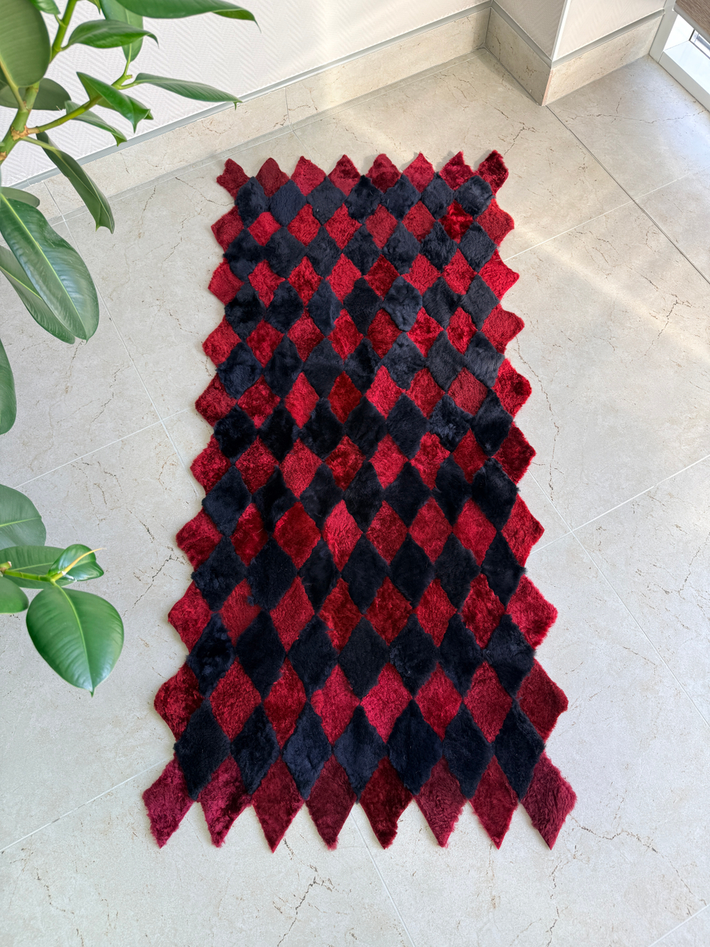 Меховой Коврик прикроватный накидка на кресло из овчины