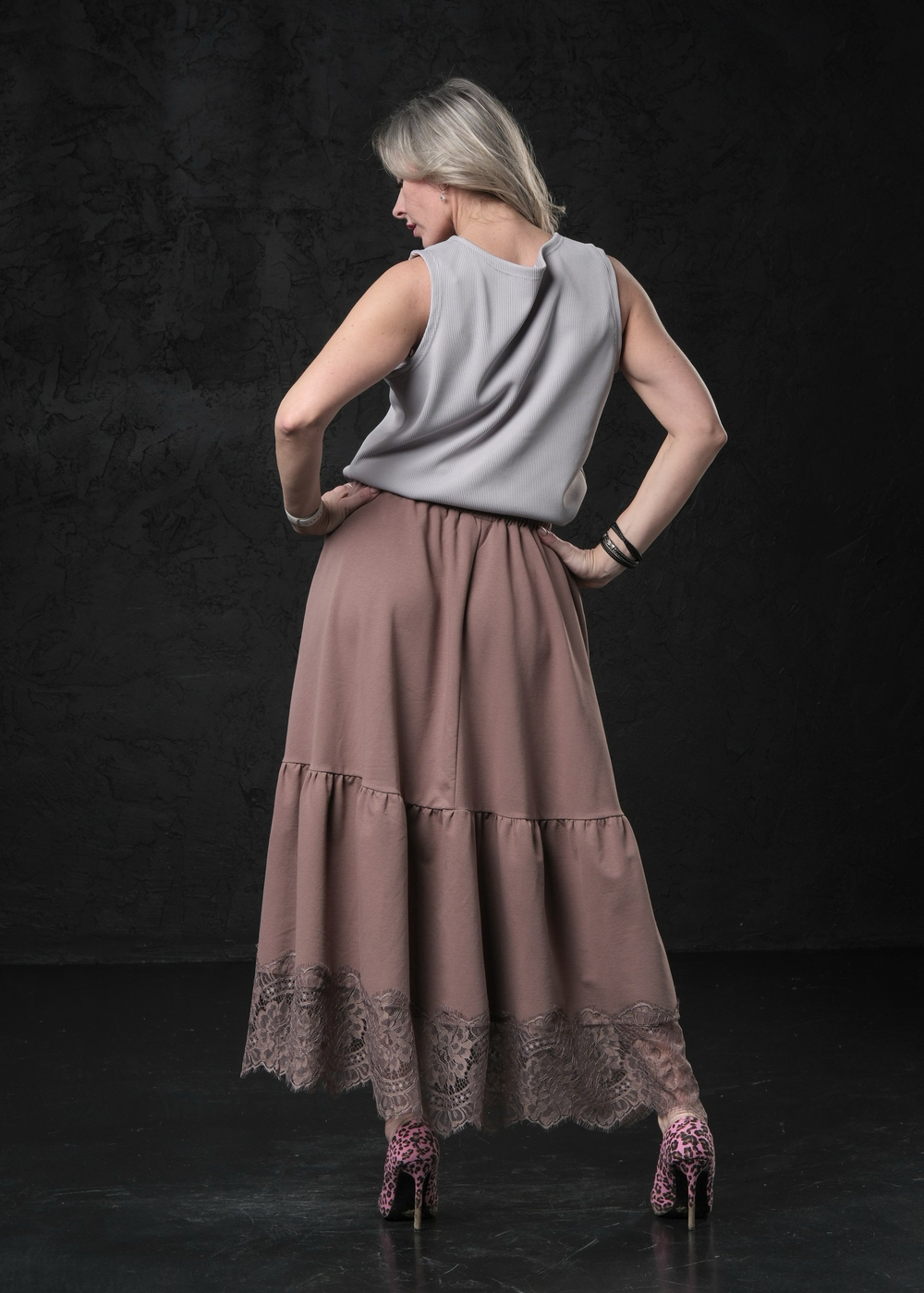 Эдвардианская юбка  с кружевом /несквик