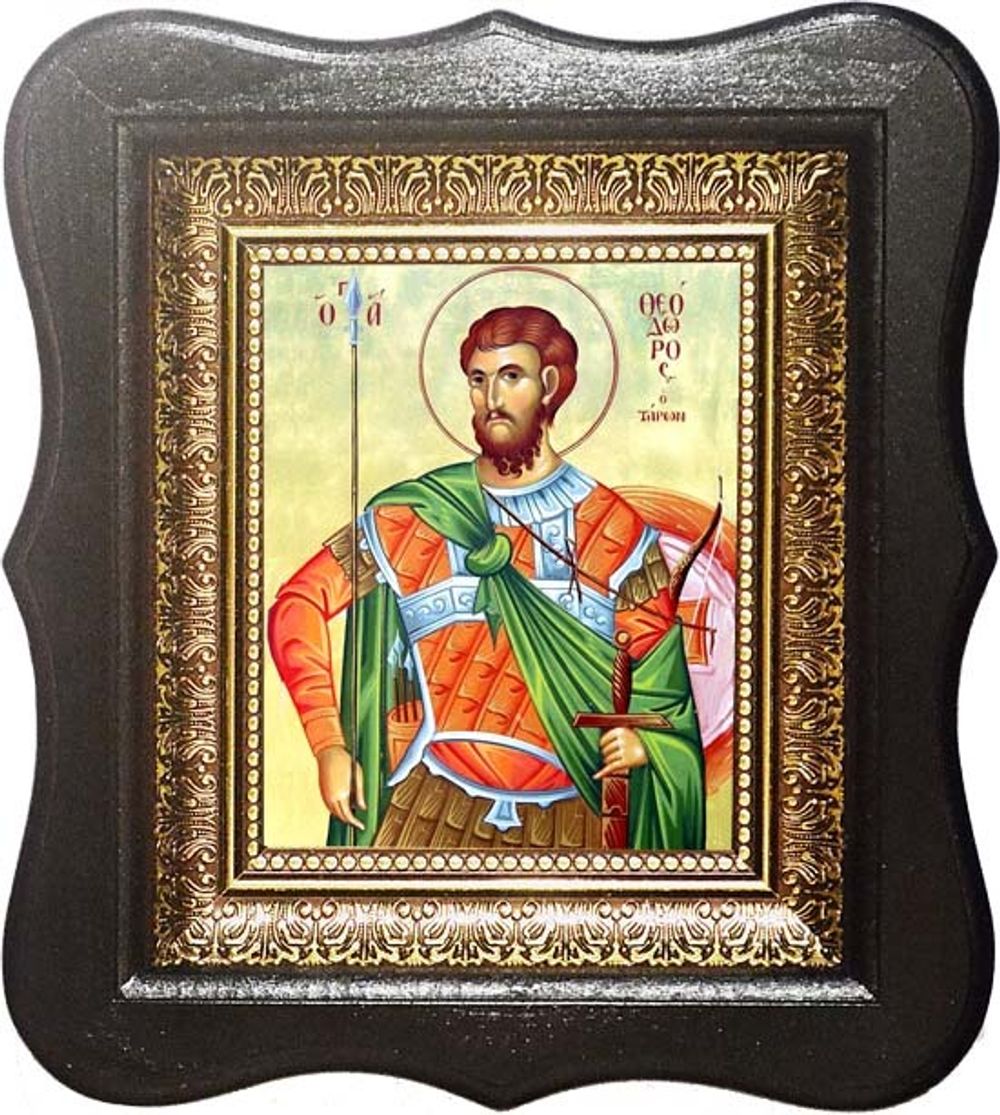 Феодор Тирон Святой славный мученик Христов. Икона на холсте.