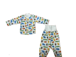 Костюм из 2 предметов из интерлока (100% хлопок) : кофточка и ползунки на поясе из рибаны швы наружу с антицарапками на рост 56 и 62 см