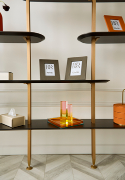 Ваза/Подсвечник из акрила 5 х 5 х 16 Оранжево-желтый