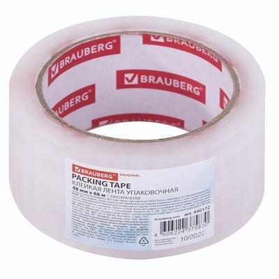 Клейкая лента 48мм.х66м. 45мкр прозрачная (BRAUBERG)