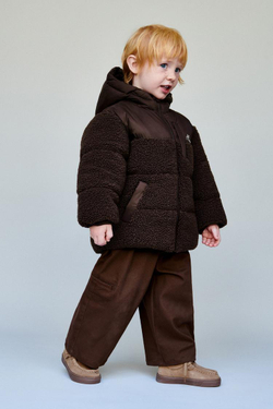 ZARA КУРТКА ИЗ ИСКУССТВЕННОЙ ОВЧИНЫ, ШОКОЛАДНЫЙ