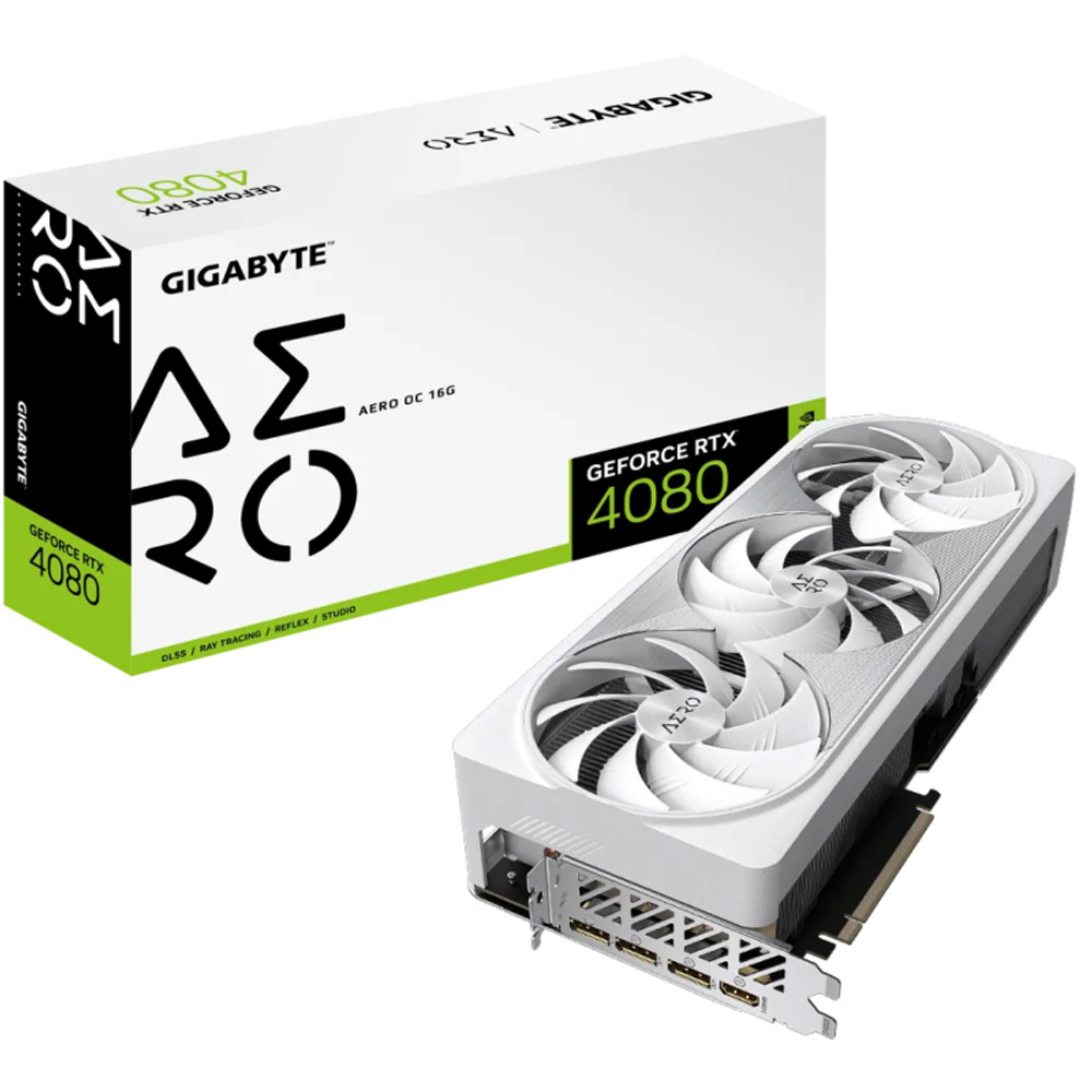 Видеокарта RTX4080 16384Mb Gigabyte PCI-E 4.0 (GV-N4080AERO OC-16GD) RTL