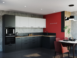 Кухонный гарнитур угловой Изумруд 3200x1400 (26мм)