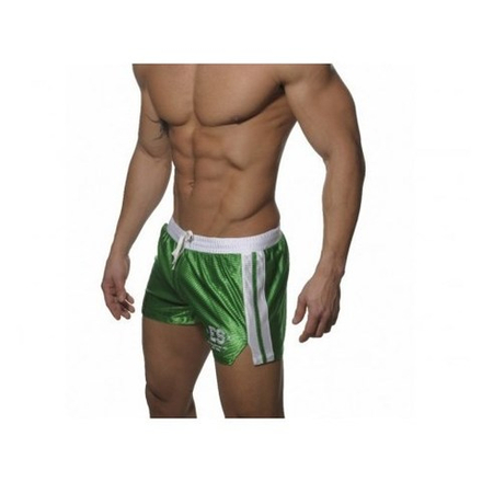 Мужские спортивные шорты зеленые с белым поясом ES Collection SHORTS GREEN - WHITE