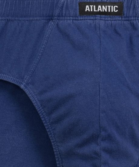 Мужские трусы (3шт) слипы классика Atlantic 3MP-180, темно-синий + голубой + серый
