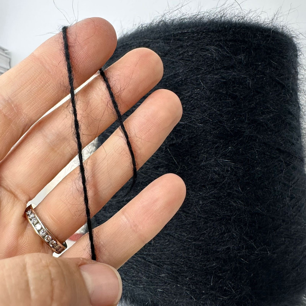 ANGORA 80 - Biagioli Modesto; 80% ангора, 20% п/а; 850м/100гр, (2/17000); col. 300346, цвет: черный; S702;