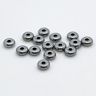 Бусина, сталь, размер 5*2 мм, цена за 10 шт