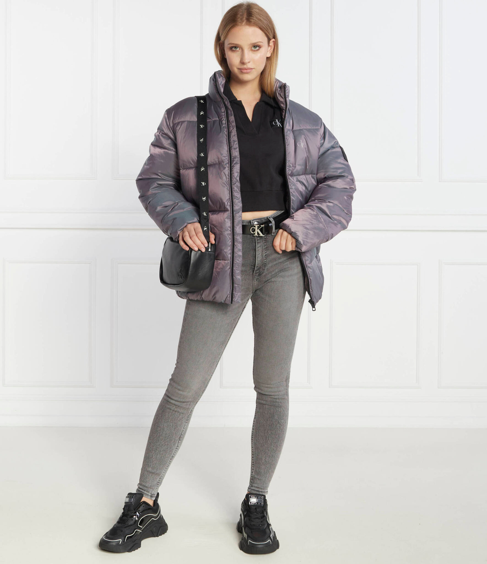 Худи LABEL ПОЛО COLLAR CALVIN KLEIN JEANS - черный(J20J222232)