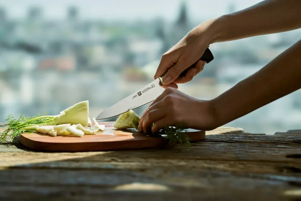 Zwilling Набор из 4 четырех звездных ножей в блоке + ножницы