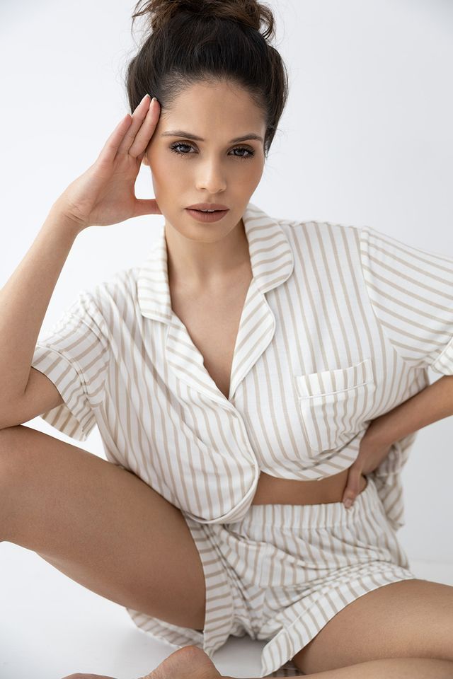 Пижама с рубашкой на пуговицах Davina 262226