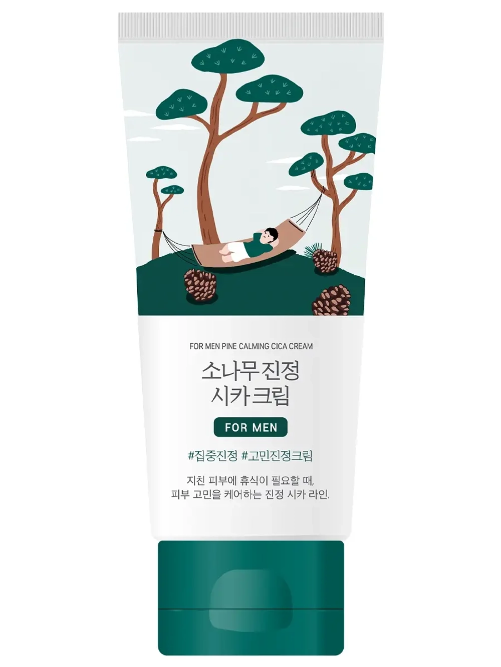Round Lab Мужской увлажняющий крем с экстрактами сосны и центеллы For Men Pine Calming Cica Cream 75 мл