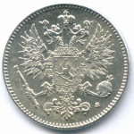 50 пенни 1917 год (S). Россия для Финляндии (орел с коронами). XF-AU