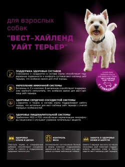 Корм сухой для Вест-хайленд-уайт-терьера, говядина 800 гр