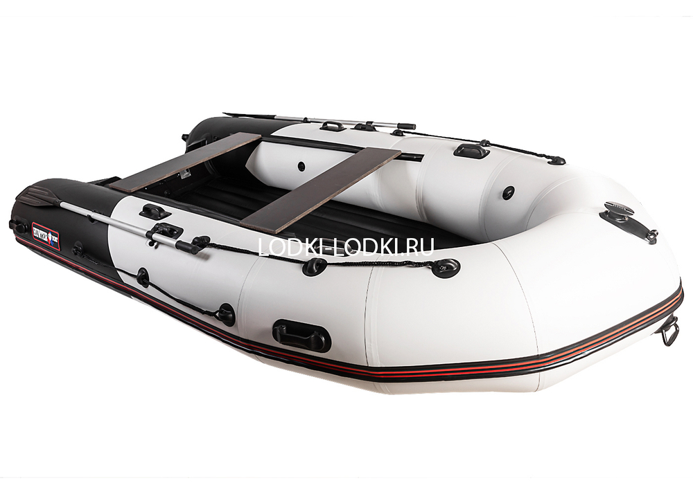 Хантер 380 ПРО белый-черный (лодка ПВХ под мотор НДНД)