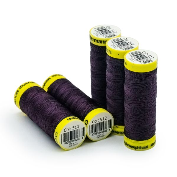 Нитки для трикотажа Gutermann Maraflex 120 (150 метров), 5 кат. | 512 баклажан