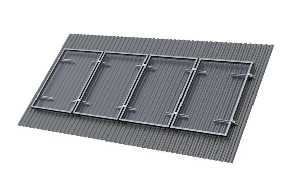 Крепёж четырёх солнечной батареи 100-200 Вт на наклонную крышу. 70 мм, YASHEL Technologies Крепёж четырёх солнечной батареи 100-200 Вт на наклонную крышу. 70 мм, фото №723152568