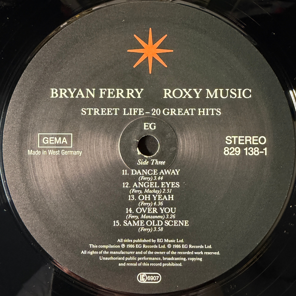 Bryan Ferry / Roxy Music ‎– Street Life - 20 Great Hits 2LP (Германия 1986г.)
