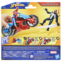 Hasbro Marvel SPIDER-MAN - Мотоцикл Web Blast Cycle с пусковым устройством + фигурка F6899