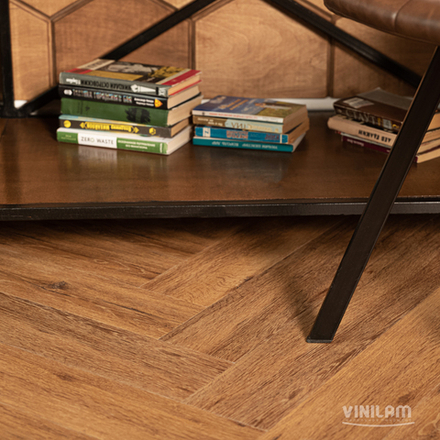 Виниловый ламинат VINILAM PARQUET Herringbone GD11210 Паркет Де Вилль Glue