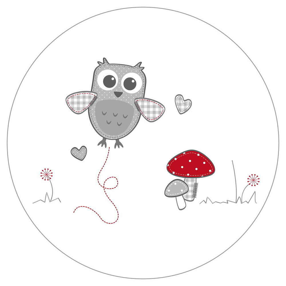 Детский манеж Roba прямоугольный 100х75 см Adam & Owl, белый