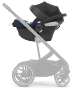 Коляска Cybex Balios S Lux TPE complete Aton B2 Bay Blue Base One 4 в 1 Almond Beige с дождевиками