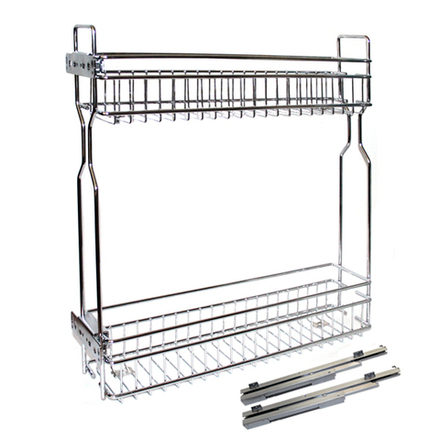 Бутылочница с доводчиком, направляющие скрытого типа, хром