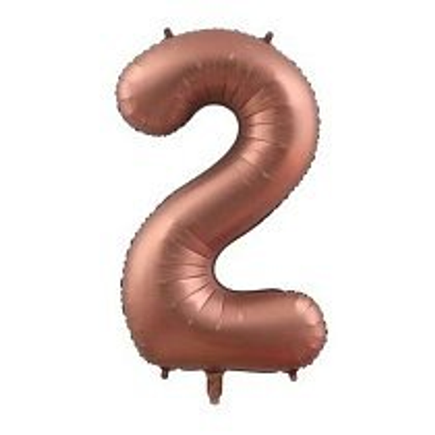 К Шар ЦИФРА 2 40" шоколад / chocolate / 102 см (БГ-60)