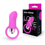 Ярко-розовый вибростимулятор с шипами и петелькой