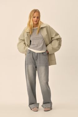 Лонгслив с футболкой (Ballet princess), молочный с серым