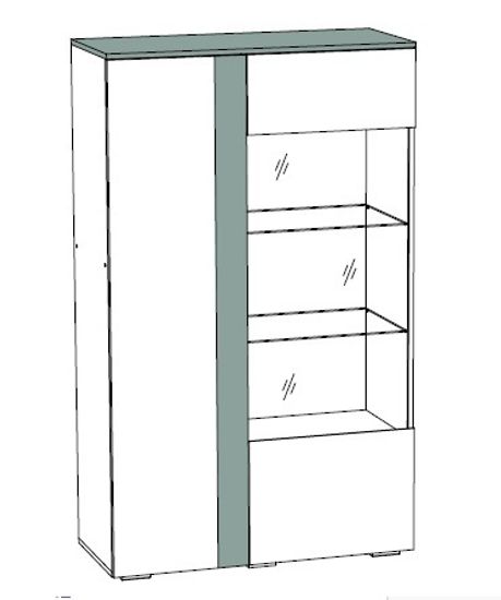 Пенал-витрина малый ТАОРМИНА