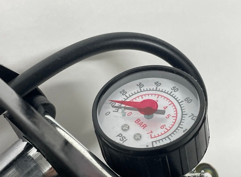 Ножной двухцилиндровый насос для шин автомобиля с монометром CC-100A, TG (1 шт.)