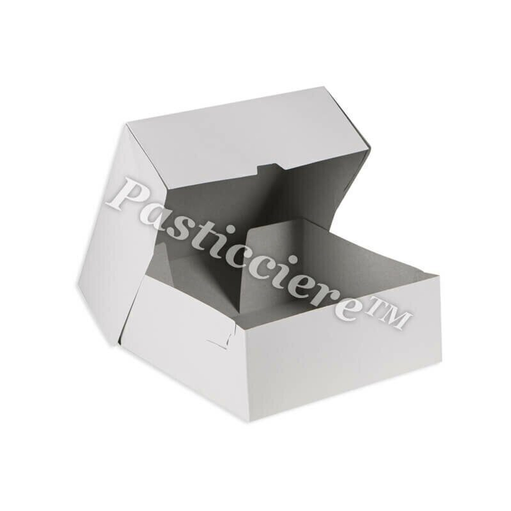 Pasticciere Короб для тортов 225*225*90 мм (белый), 80шт