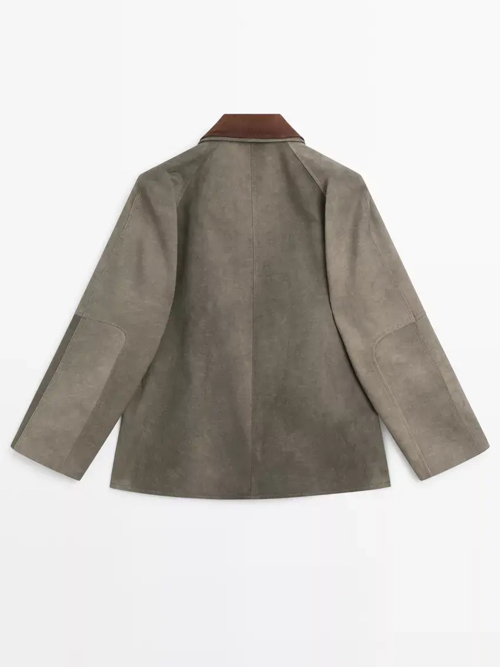 Massimo Dutti Непромокаемая куртка с двухслойным воротником, темный хаки