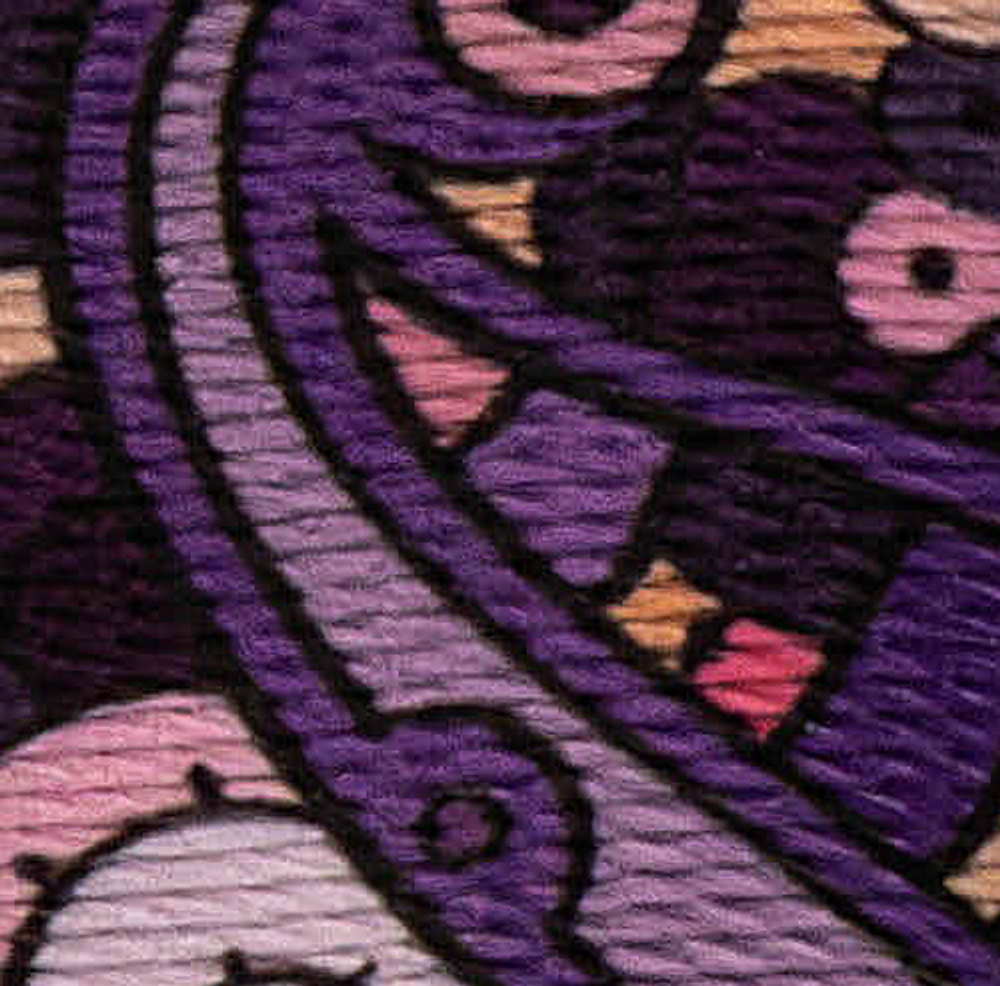 Широкий ошейник полуудавка для собак Пейсли фиолет Lapalandia 40 мм