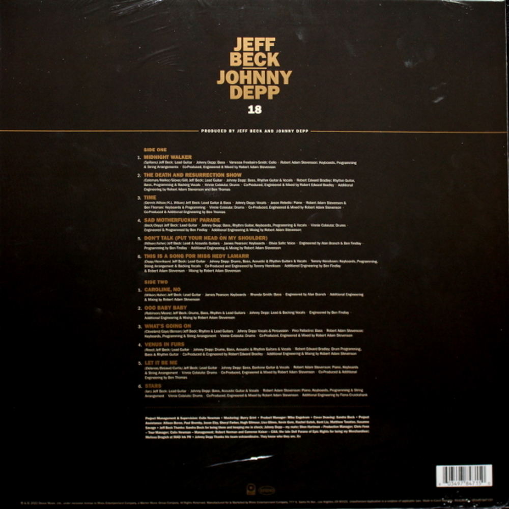 Jeff Beck, Johnny Depp / 18 (LP)