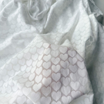 Батист белые Сердечки