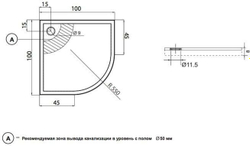 Душевой поддон Aquanet Alfa/Delta 100x100