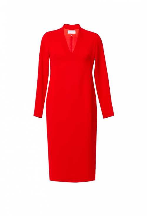 Платье прямого покрова красное 19-02-19FW
