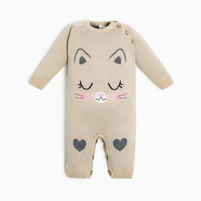 Комбинезон вяз. "Котик" рост 68-74 см (Крошка Я)