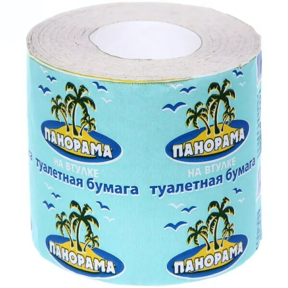 Бумага туалетная Панорама 1слой втулка 27-30м (48)